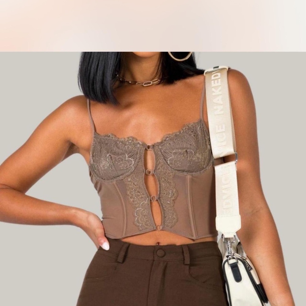 Princess Polly Tan Lace Bustier